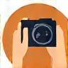 Icon representing hands-on learning, perhaps hands holding a camera